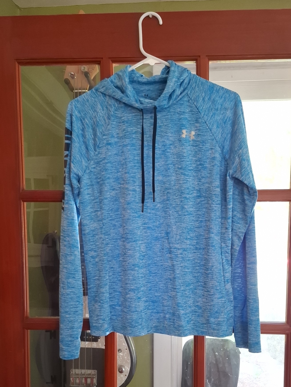 Under Armour Blue Marled Women's Hooded Performance Top
